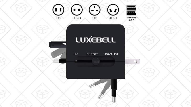 Luxebell Travel Adapter, $8 with code 5VMUSJIP